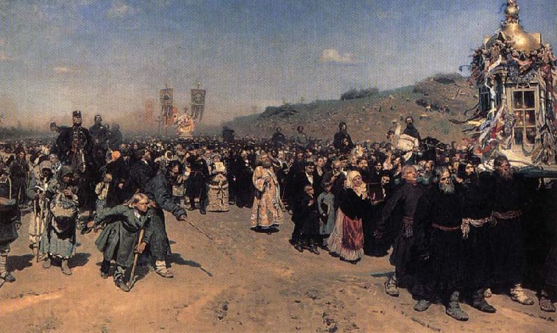 Ilya Repin A Religious Procession in kursk province